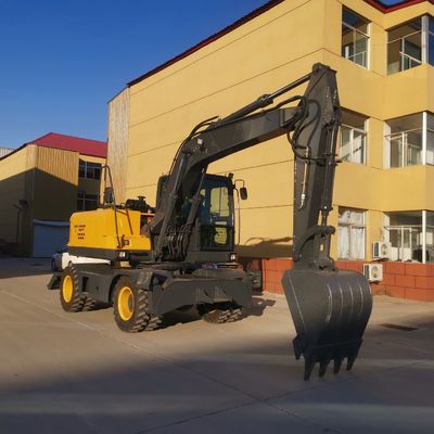 2200 vòng / phút Máy xúc đào mini có bánh xe Máy xúc bánh lốp với động cơ Cummins