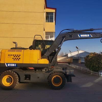 Máy đào mini có bánh xe 125HP Thiết kế nhân bản Máy xúc thủy lực mini