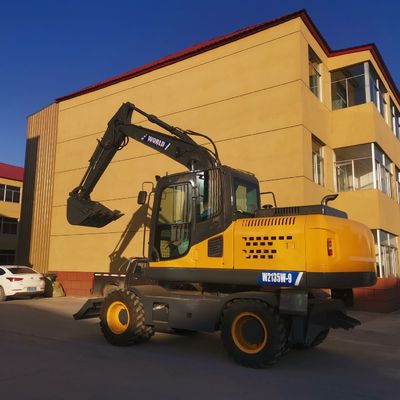 Máy đào mini có bánh xe 125HP Thiết kế nhân bản Máy xúc thủy lực mini