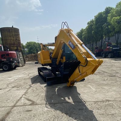 Máy đào bánh xích nhỏ màu vàng Máy xúc thủy lực nhỏ gọn với động cơ Yanmar