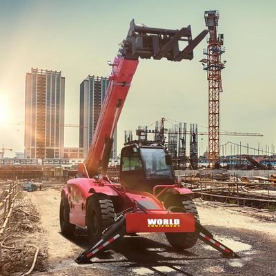 Xe nâng tay cầm bằng kính thiên văn có độ cứng tốt Khung tích hợp Xe nâng Boom kính thiên văn