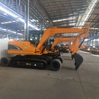 Máy đào bánh xích 30MPa Cấu trúc đơn giản Máy xúc thủy lực gắn bánh xích