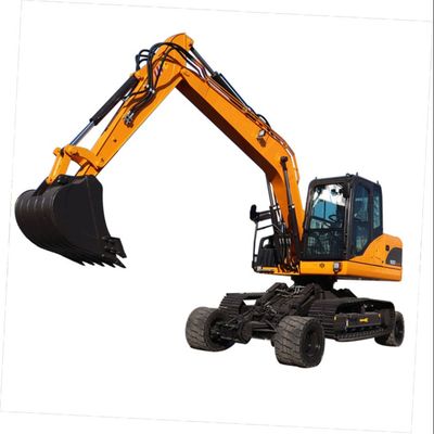 Máy đào bánh xích 30MPa Cấu trúc đơn giản Máy xúc thủy lực gắn bánh xích