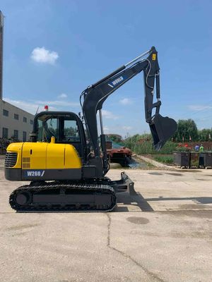 Máy đào bánh xích mini Tối đa 5,8 * 2,0 * 2,1m. Bán kính đào 6.1m tương tự Komatsu PC60