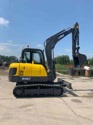 Máy đào bánh xích mini Tối đa 5,8 * 2,0 * 2,1m. Bán kính đào 6.1m tương tự Komatsu PC60