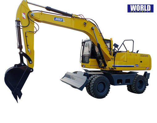 Máy đào loại bánh xe cơ khí của Trung Quốc có vật lộn để lấy gỗ hoặc cỏ