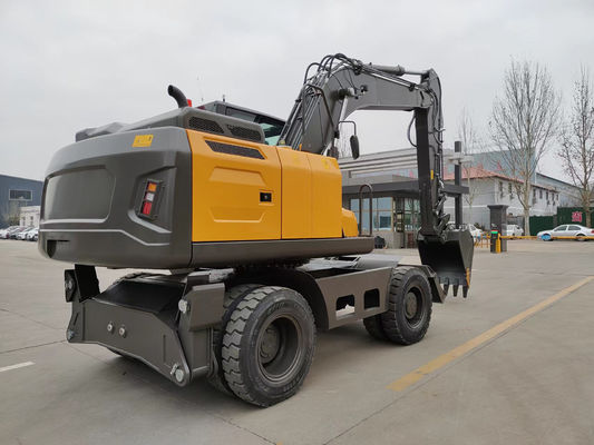 Mini Log Grapple Wheel Backhoe Excavator 0.6cbm đến 0.8cbm cho kỹ thuật đô thị
