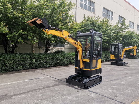 mini Excavator 0,02 đến 0,5 M3 trọng lượng hoạt động 1000kg đường cao su hoặc thép